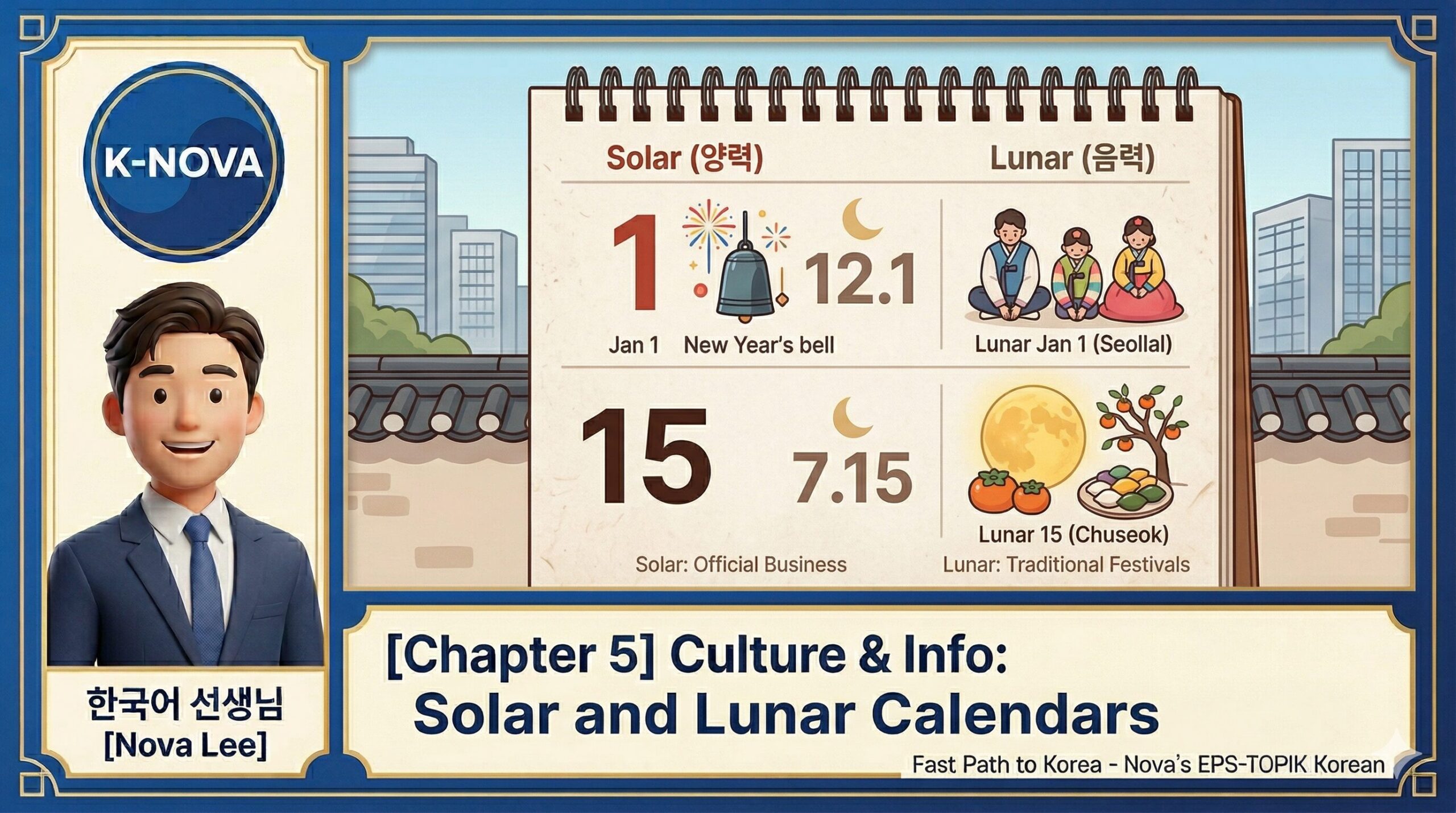 [Chapter 5] Understanding Korean Calendar Solar Lunar Systems with Teacher Nova