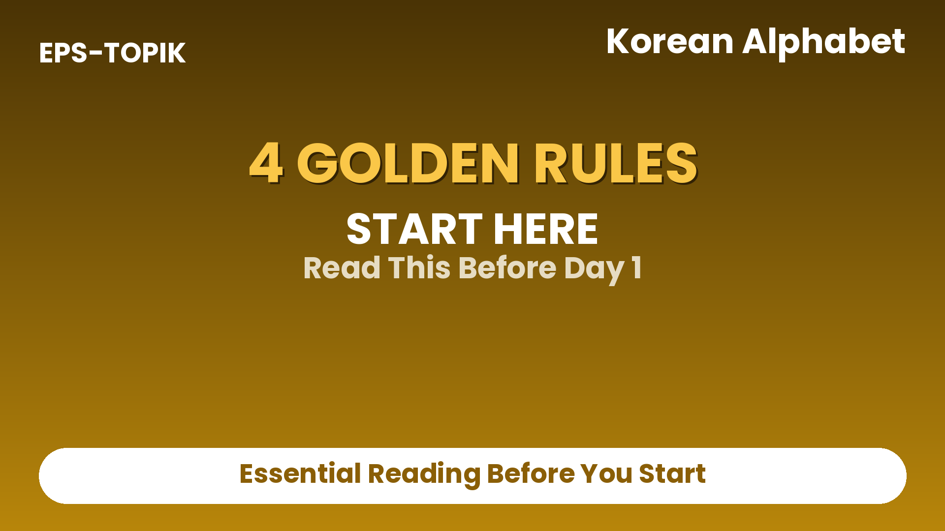 4 Golden Rules for Learning Korean – Start Here Before Day 1 | Teacher Nova
