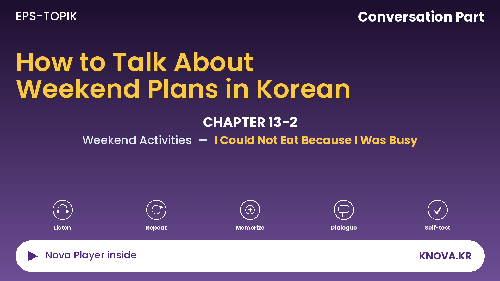 EPS-TOPIK Chapter 13-2 Conversation – Talking About Feelings and Moods in Korean | Teacher Nova