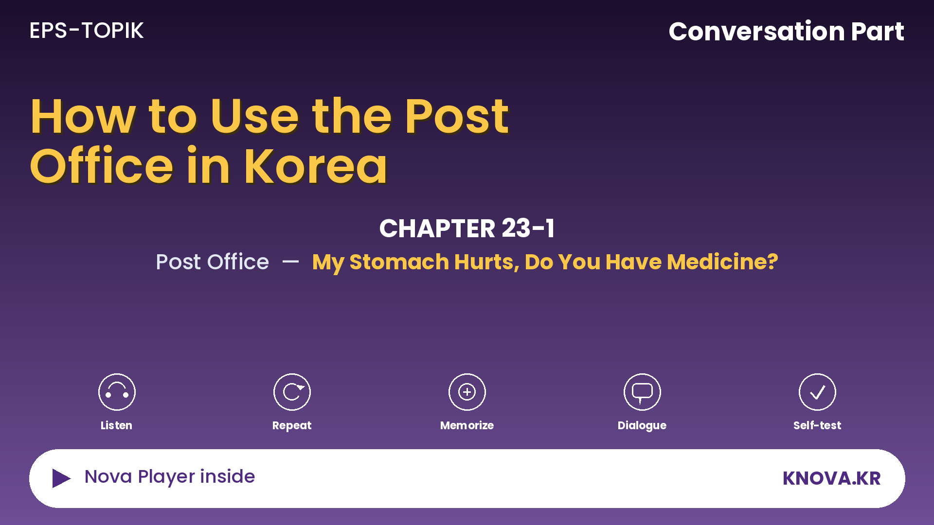 EPS-TOPIK Chapter 23-1 Conversation – Asking and Answering Questions About Sending Packages in Korean | Teacher Nova