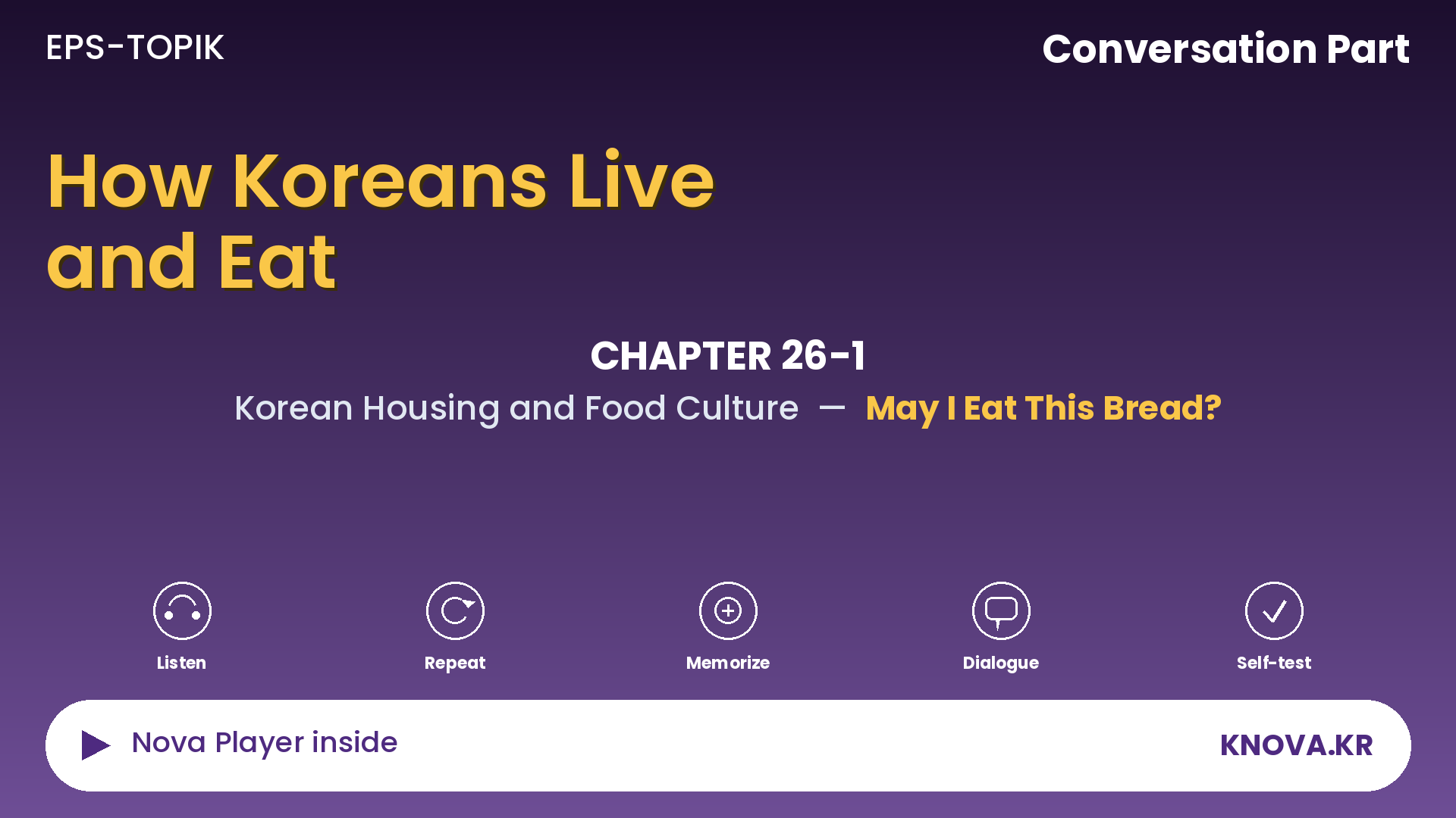  EPS-TOPIK Chapter 26-1 Conversation – Talking About the Housing Culture in Korea in Korean | Teacher Nova