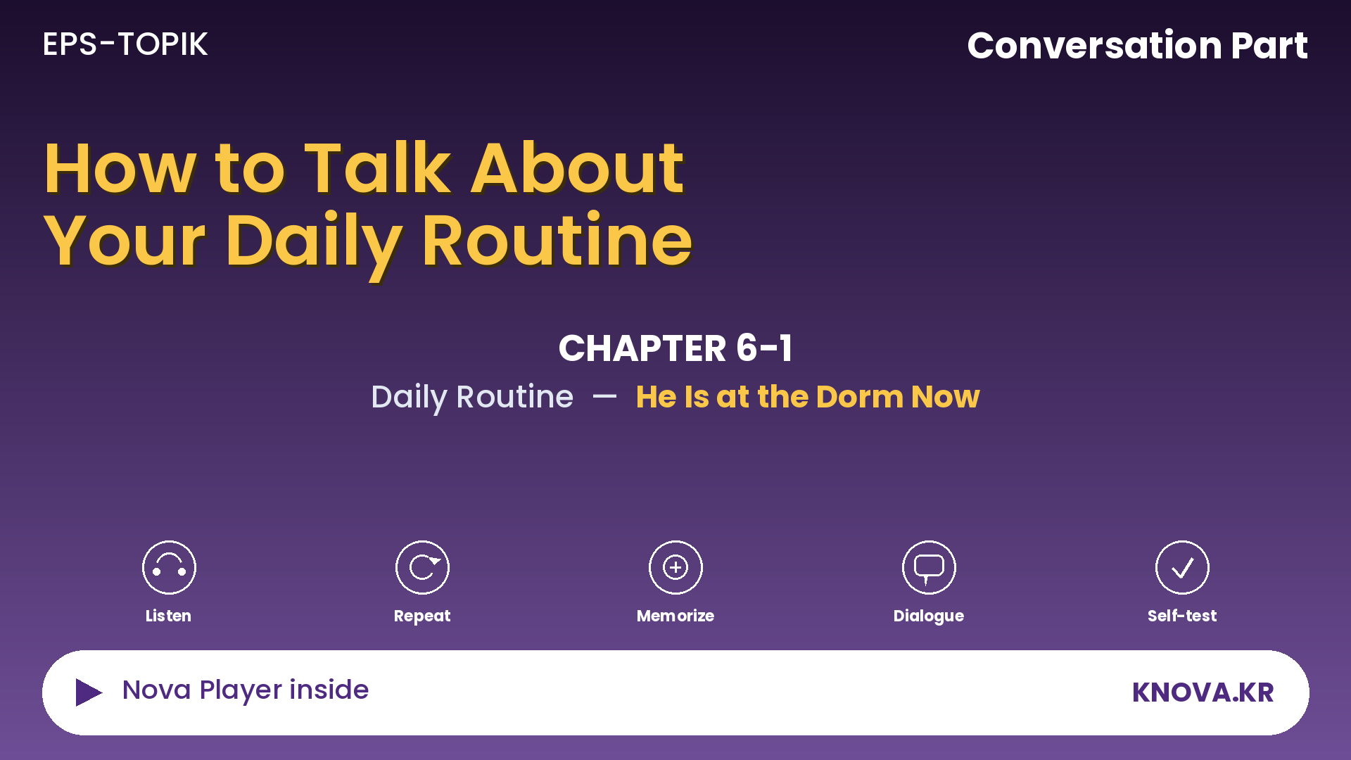 EPS-TOPIK Chapter 6-1 Conversation – Asking and Answering About Time in Korean | Teacher Nova