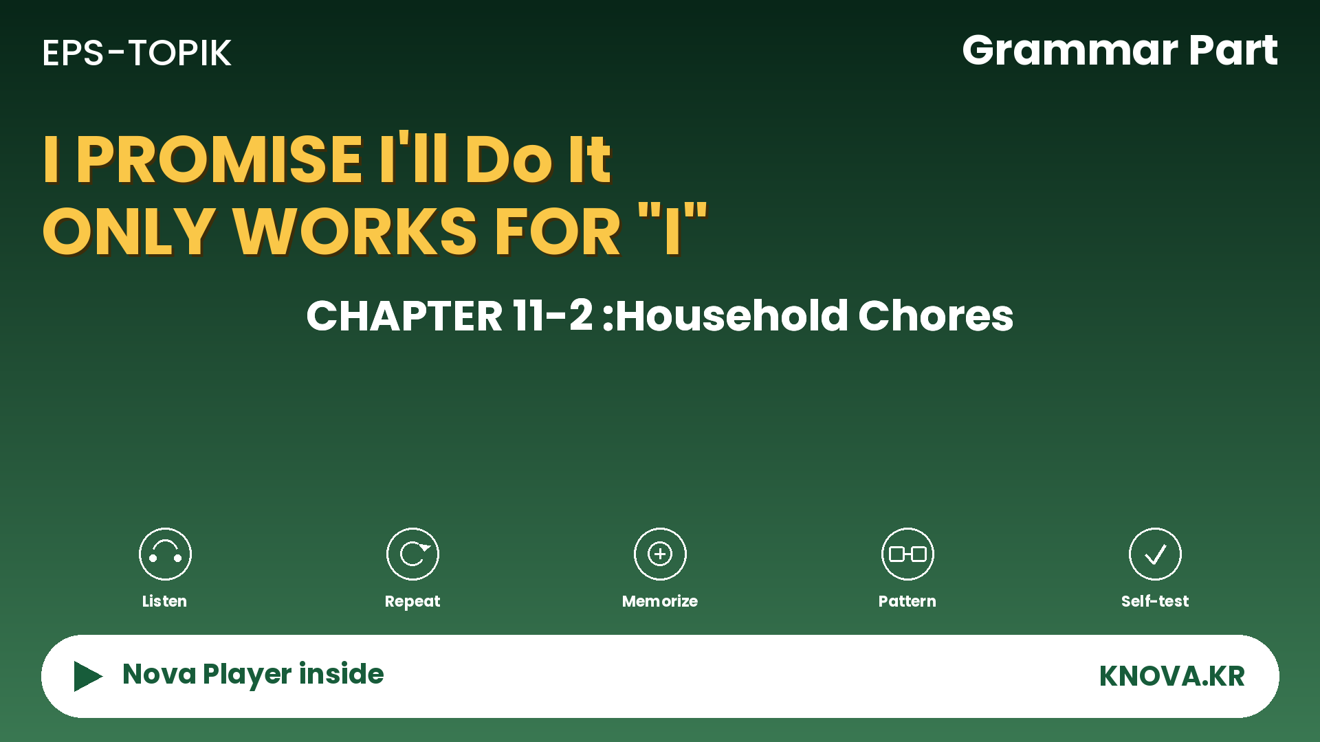  EPS-TOPIK Chapter 11-2 Grammar – Making a Promise (I Will) in Korean | Teacher Nova