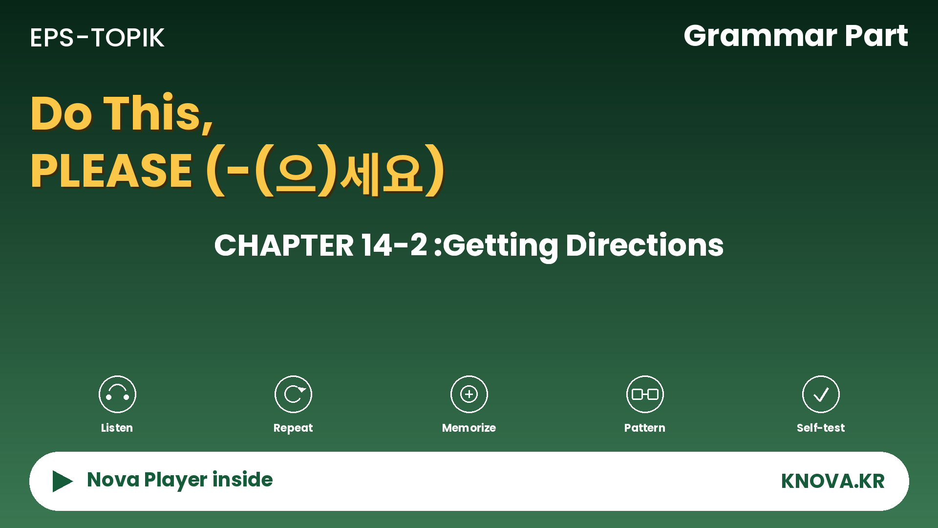 EPS-TOPIK Chapter 14-2 Grammar – Giving Directions Politely in Korean | Teacher Nova