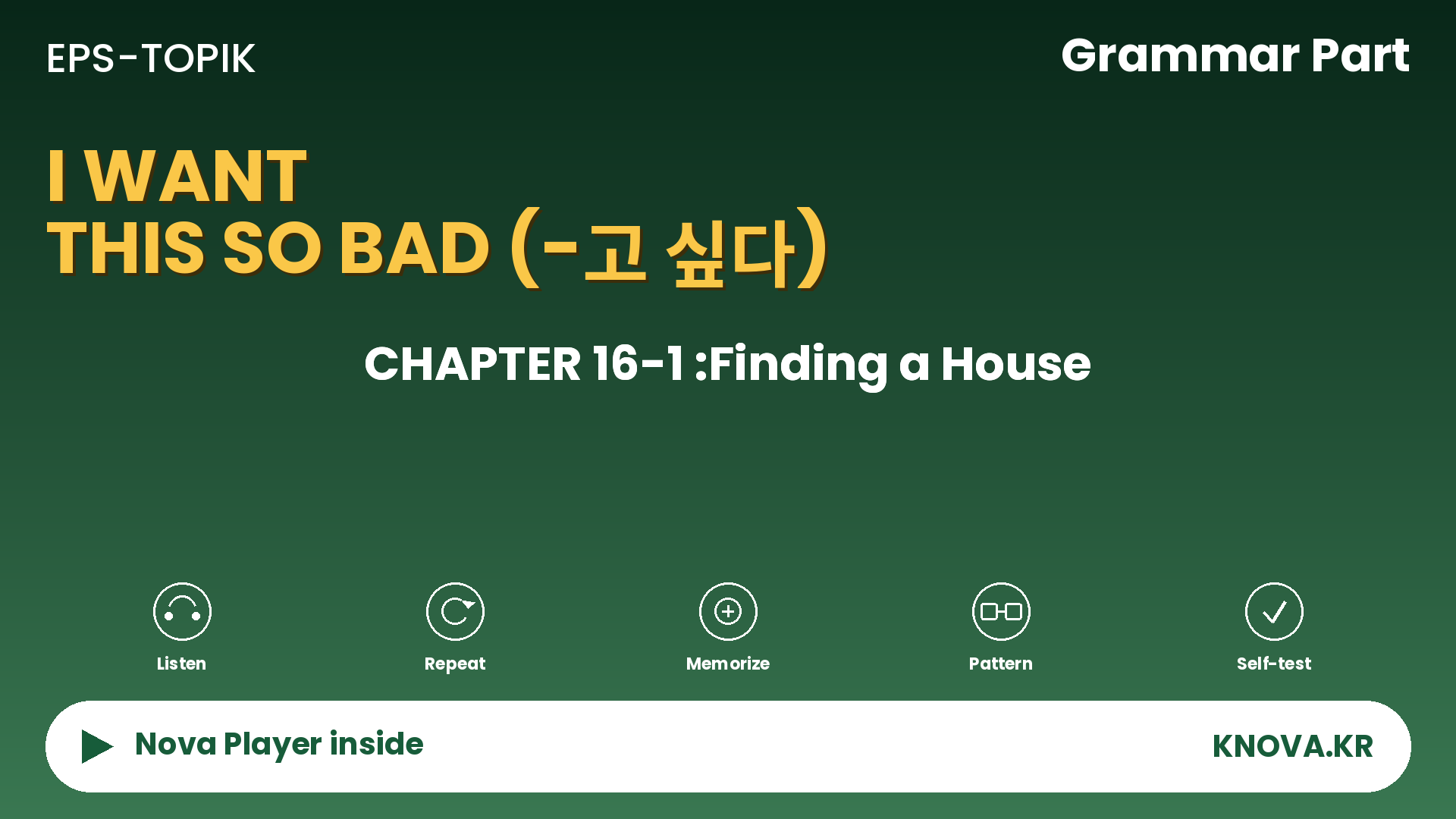 EPS-TOPIK Chapter 16-1 Grammar – Saying What You Want To Do in Korean | Teacher Nova