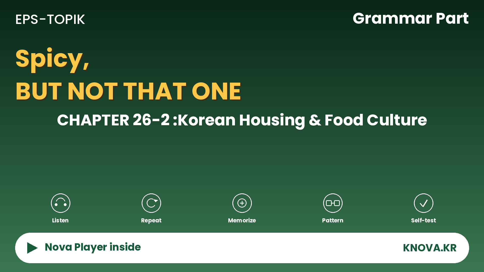 EPS-TOPIK Chapter 26-2 Grammar – Making a Contrast in Korean | Teacher Nova