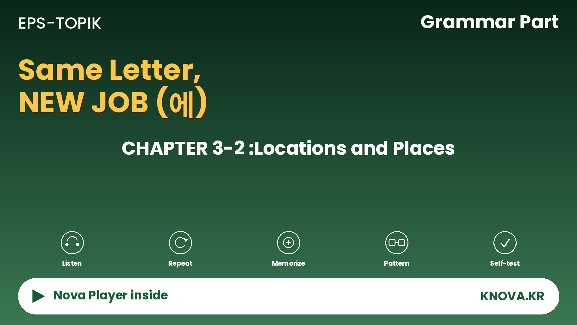 EPS-TOPIK Chapter 3-2 Grammar – The location particle in Korean | Teacher Nova