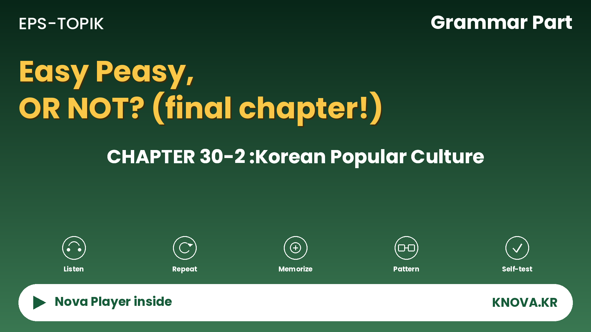 EPS-TOPIK Chapter 30-2 Grammar – Describing How Difficult or Easy Something Is in Korean | Teacher Nova