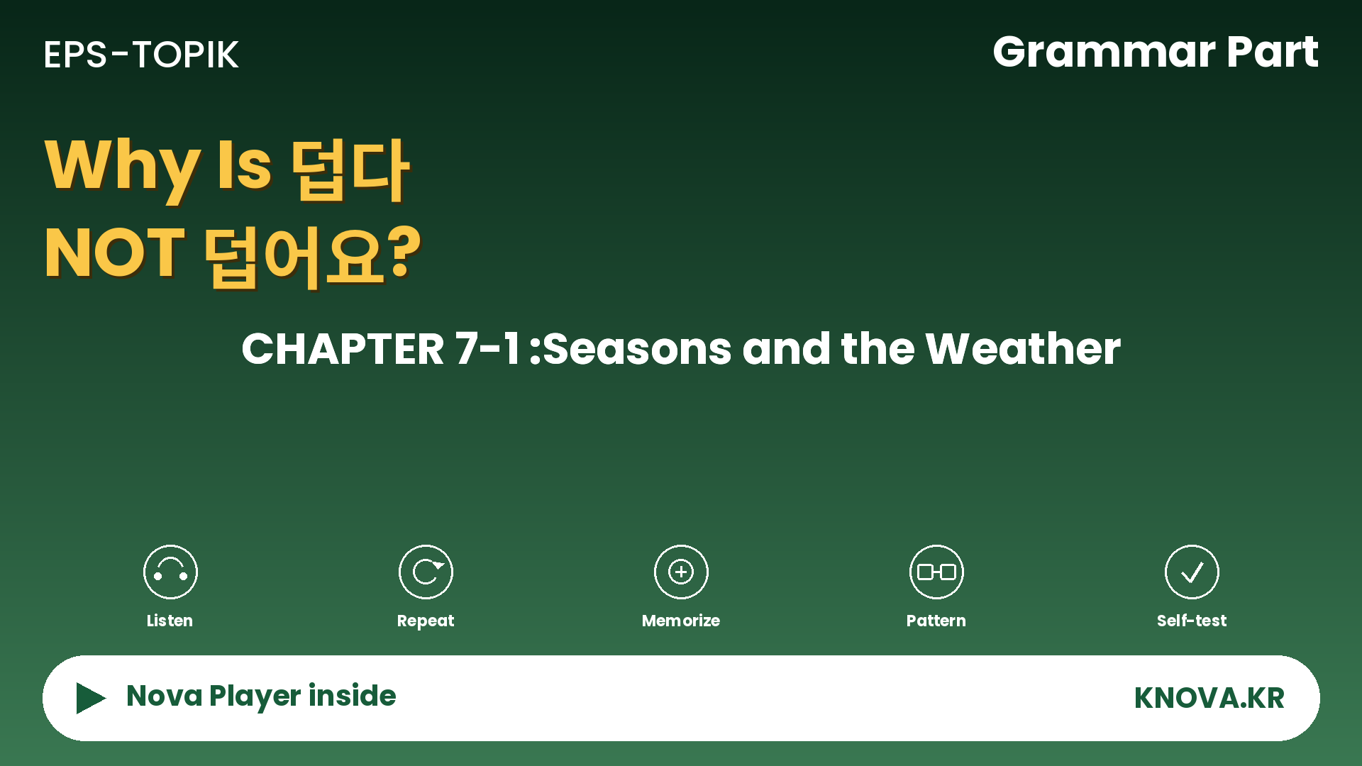 EPS-TOPIK Chapter 7-1 Grammar – The ‘B’ irregular conjugation in Korean | Teacher Nova