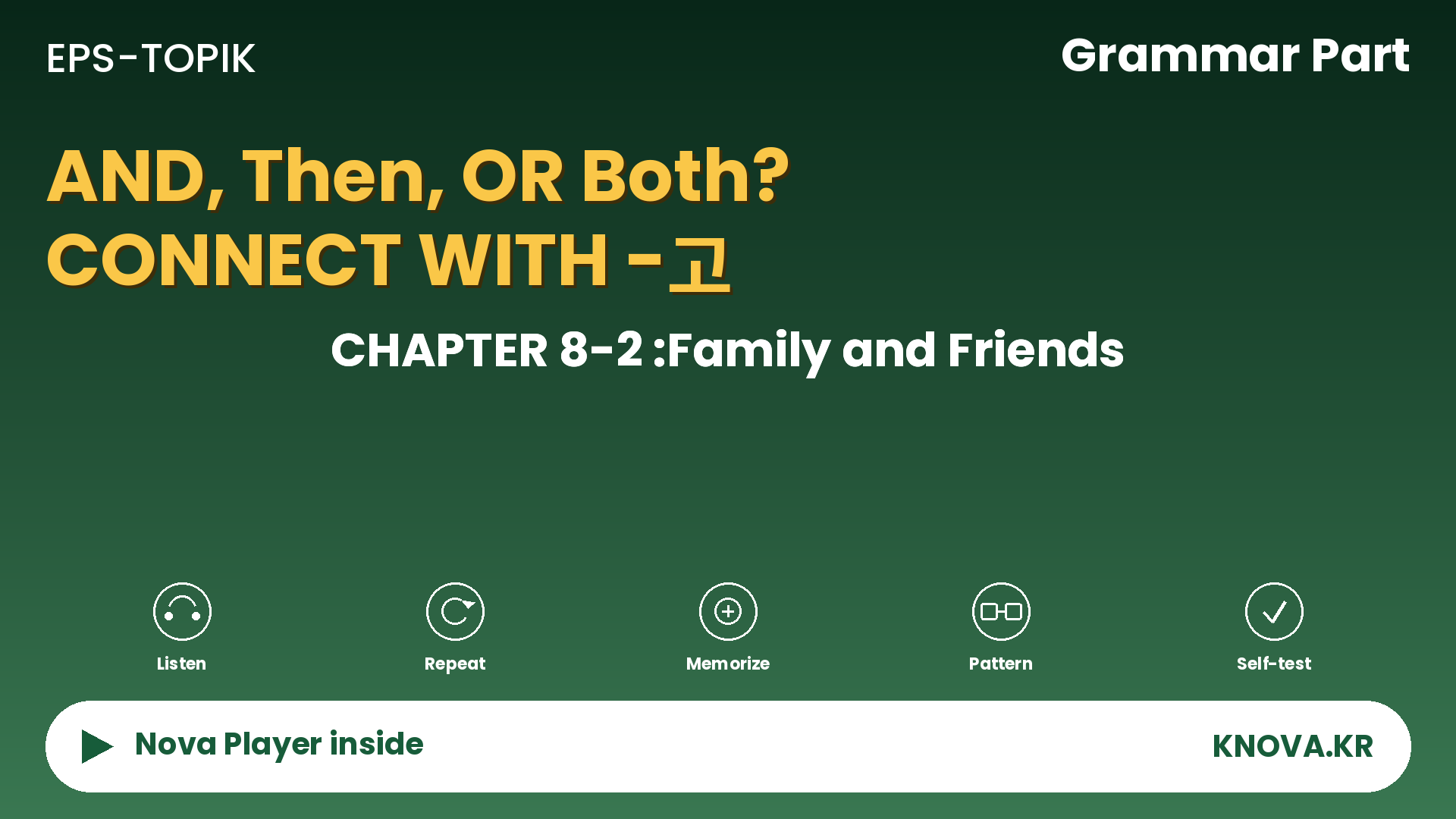 EPS-TOPIK Chapter 8-2 Grammar – Connecting actions and states in Korean | Teacher Nova