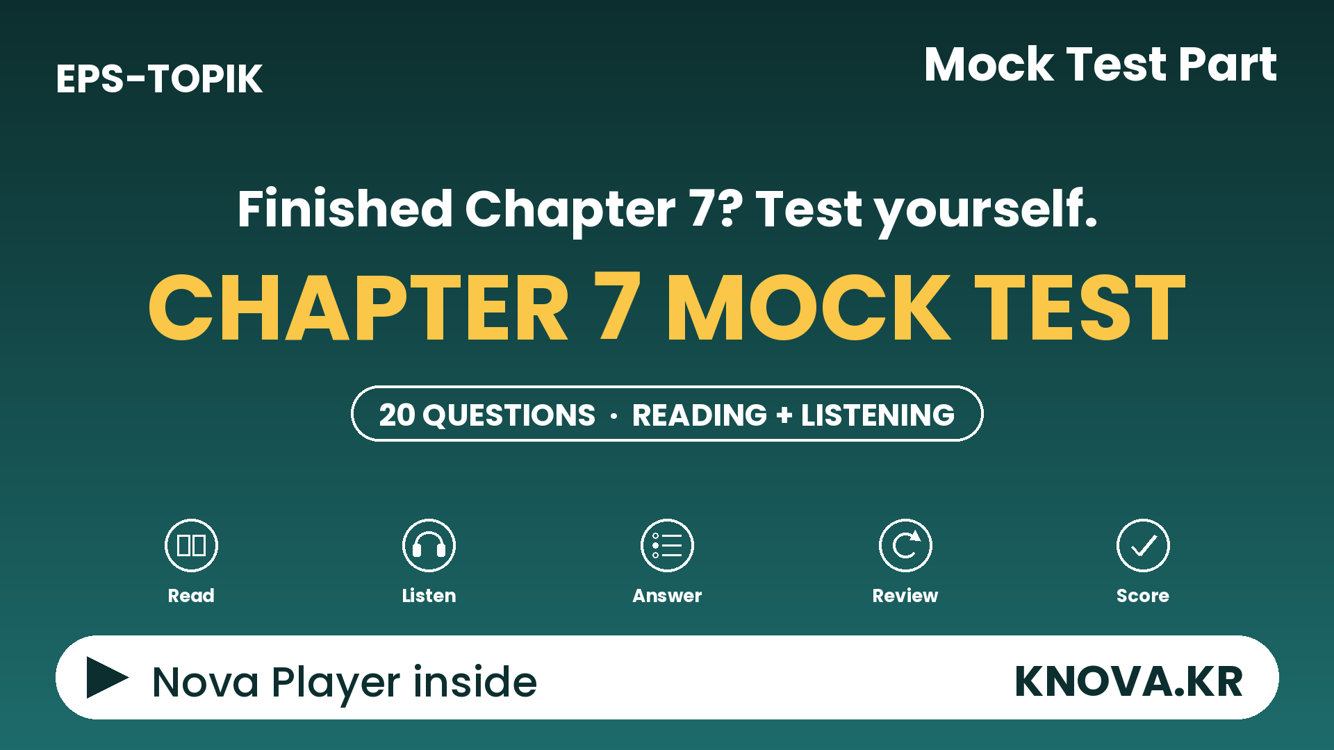 EPS-TOPIK Chapter 7 Mock Test - Seasons and the Weather 20 questions with Korean audio